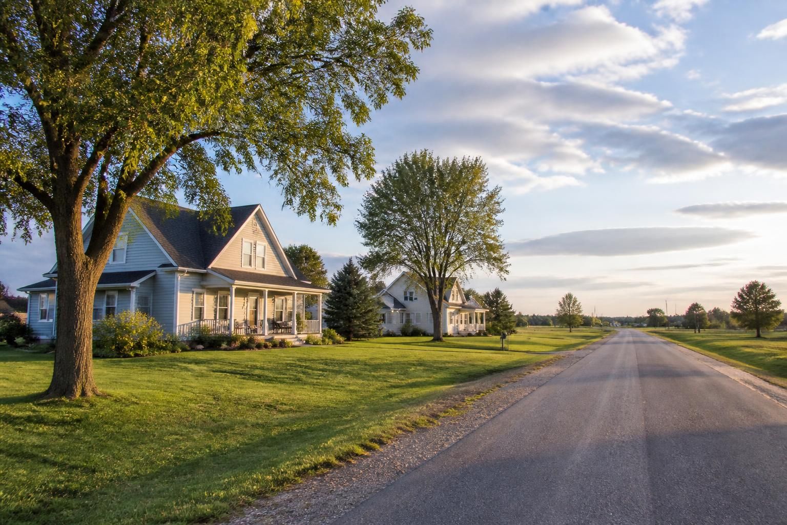 Well-kept homes with open rural space in Linwood