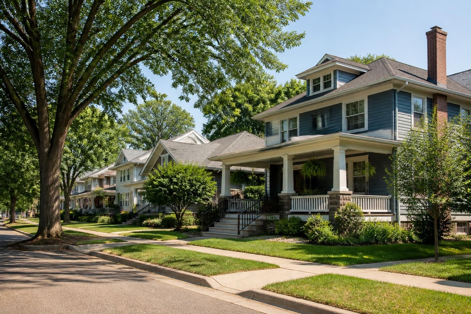Established homes and calm daylight in Topeka neighborhood